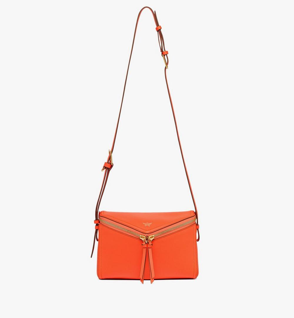 MWSGAAK01OQ001-Diamant 3D Shoulder Bag in Calfskin|Orangeade