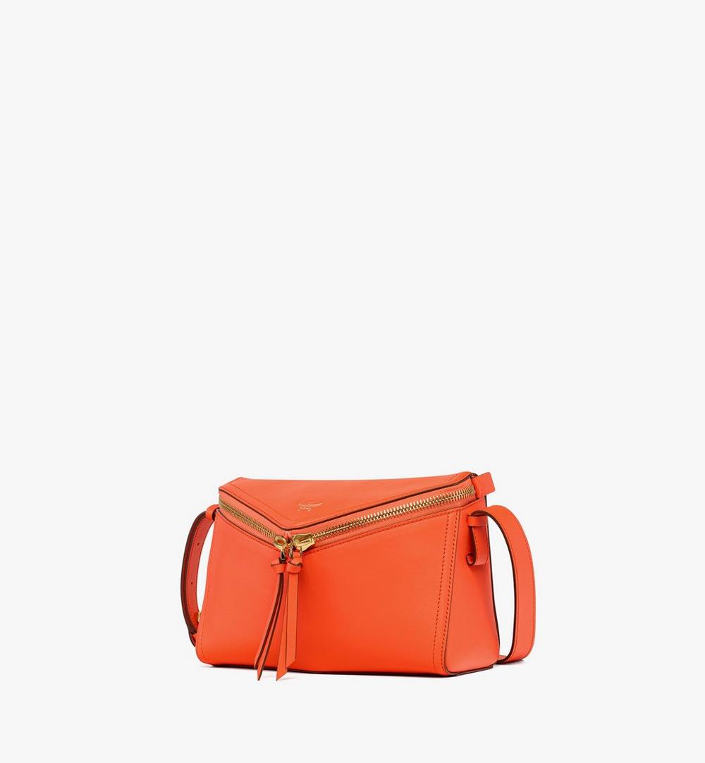 MWSGAAK01OQ001-Diamant 3D Shoulder Bag in Calfskin|Orangeade