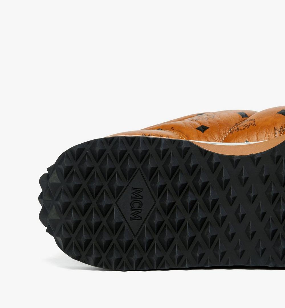 MESGSAS01CO039-Diamante Lo Sneakers in Quilted Monogram Leather|COGNAC