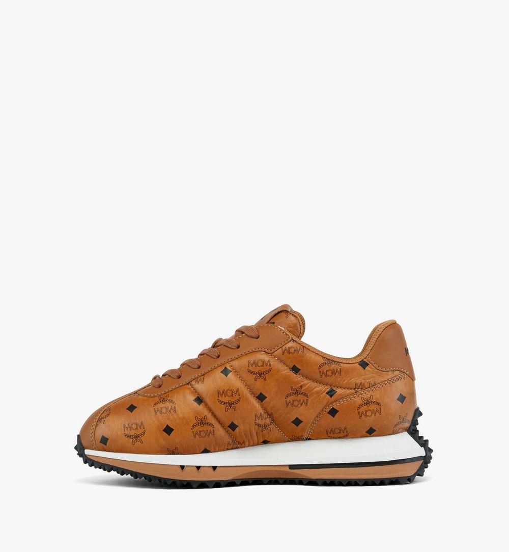 MESGSAS01CO037-Diamante Lo Sneakers in Quilted Monogram Leather|COGNAC