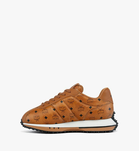 MESGSAS01CO037-Diamante Lo Sneakers in Quilted Monogram Leather|COGNAC