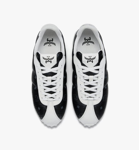 MESGSAS01BK036-Diamante Lo Sneakers in Quilted Monogram Leather|BLACK