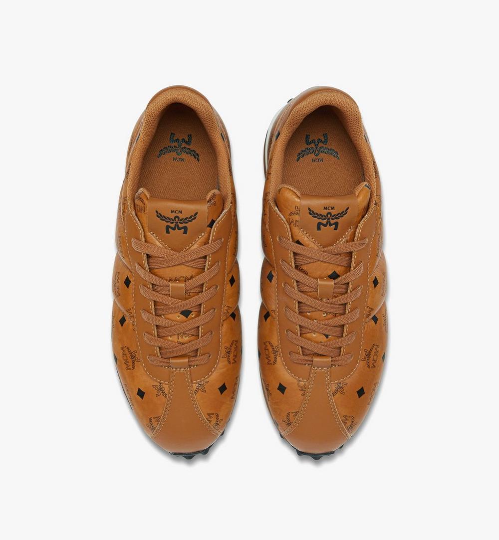 MESGSAS01CO039-Diamante Sneakers in Quilted Monogram Leather|Cognac