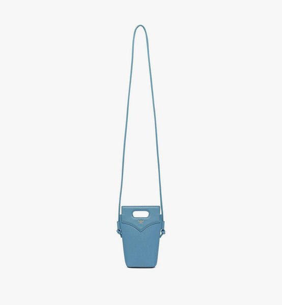 Diamond Crossbody Pouch in Embossed Leather and Calfskin image 5