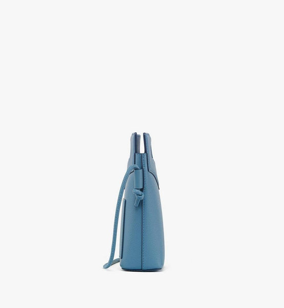 Diamond Crossbody Pouch in Embossed Leather and Calfskin image 2