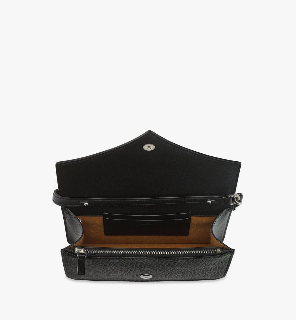 MWRGAAK01BK001-Diamond Shoulder Bag in Visetos Leather Mix|Black