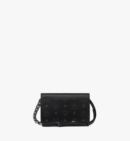 MWRGAAK01BK001-Diamond Shoulder Bag in Visetos Leather Mix|Black