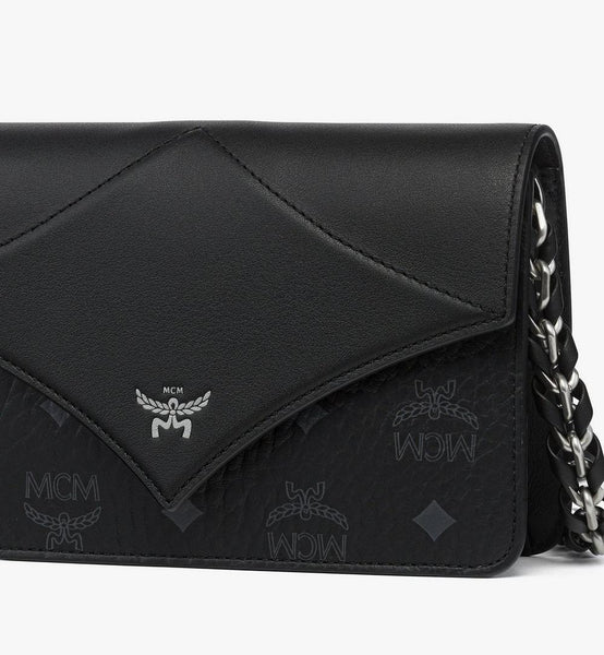 Diamond Shoulder Bag in Visetos Leather Mix image 5