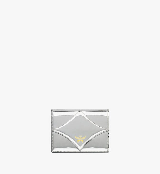 Diamond Wallet in Metallic Mirror Leather image 1
