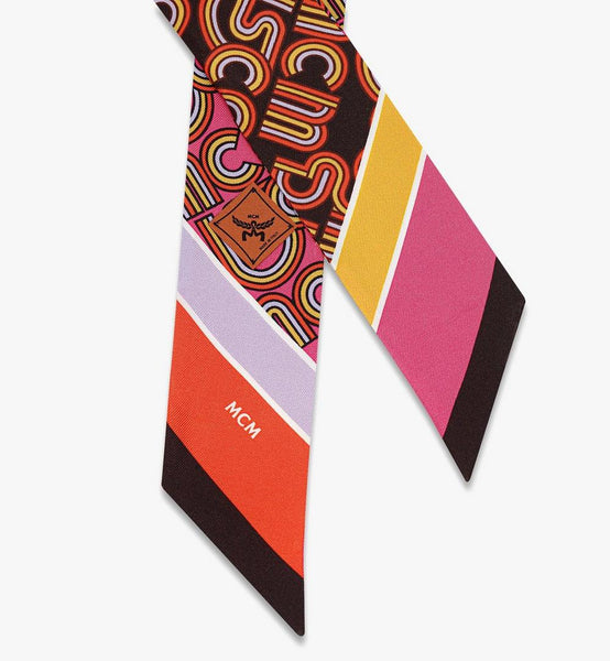 Disco Monogram Print Petite Scarf in Organic Silk image 3