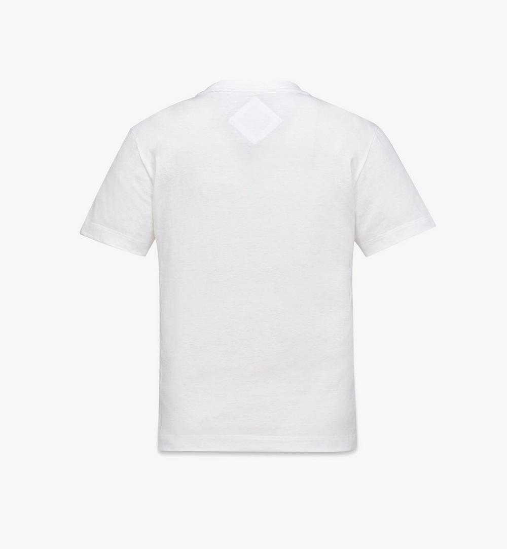 MFTGAMM01WT00M-Disco Sequin T-Shirt in Organic Cotton|White