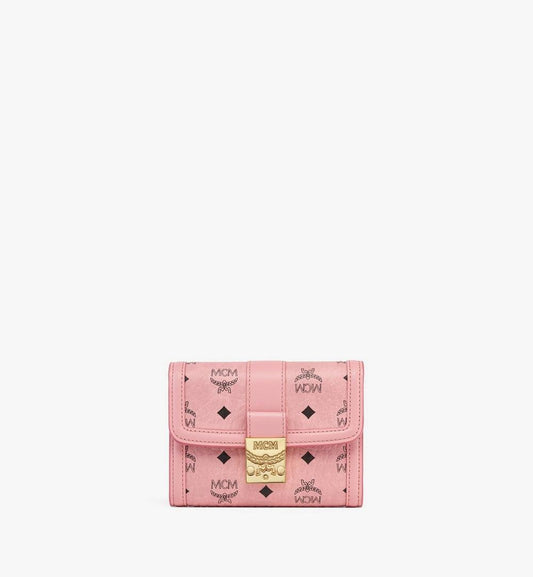 MYSESXT01PZ001-??Tracy Trifold Wallet in Visetos|SOFT PINK
