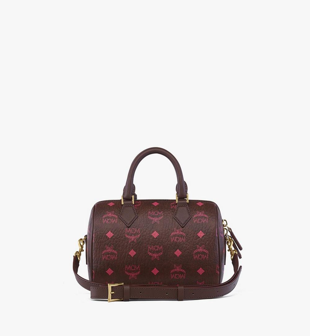 MWBGSEA024B001-Ella Boston Bag in Maxi Visetos|Cinnamon