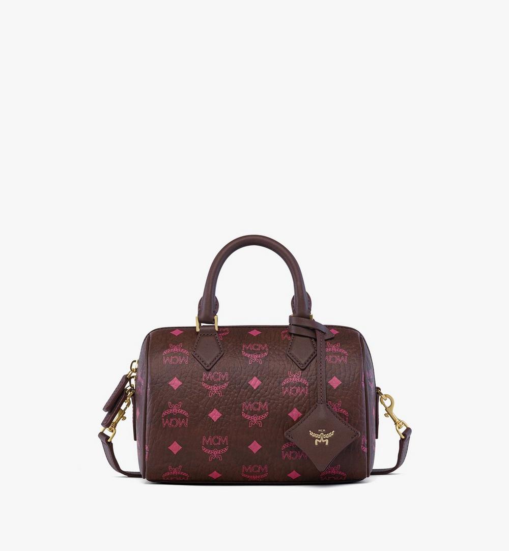 MWBGSEA024B001-Ella Boston Bag in Maxi Visetos|Cinnamon