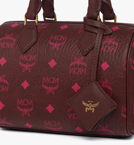 MWBGSEA024B001-Ella Boston Bag in Maxi Visetos|Cinnamon
