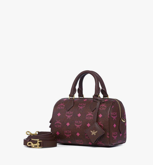 MWBGSEA024B001-Ella Boston Bag in Maxi Visetos|Cinnamon
