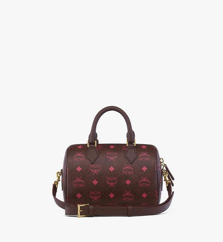 MWBGSEA024B001-Ella Boston Bag in Maxi Visetos|Cinnamon