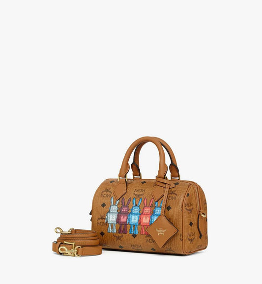 MWBGSEA04CO001-Ella Boston Bag in Rabot Visetos|COGNAC