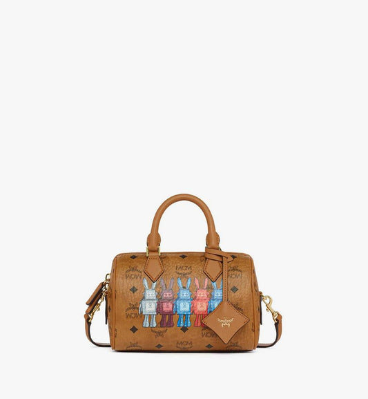 MWBGSEA04CO001-Ella Boston Bag in Rabot Visetos|COGNAC