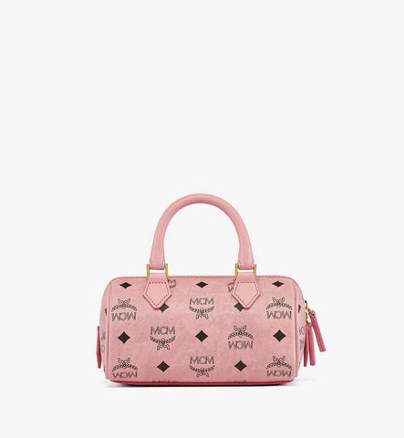 MWBESEA01PZ001-Ella Boston Bag in Visetos|Soft Pink
