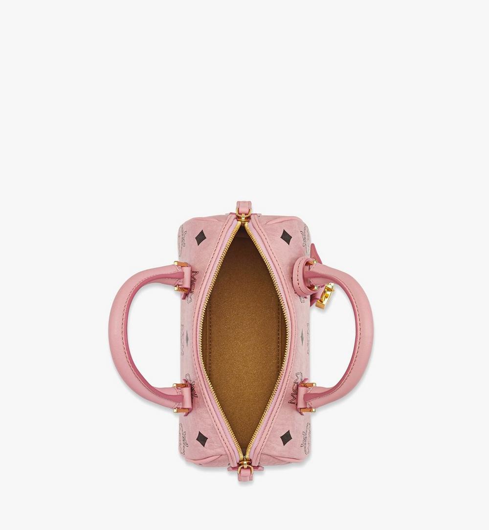 MWBESEA01PZ001-Ella Boston Bag in Visetos|Soft Pink
