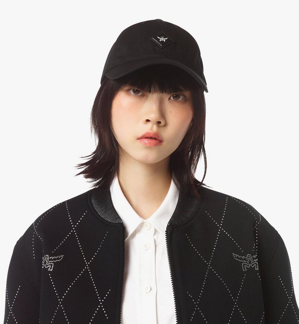 MECFSBC02BK001-Essential Diamond Cap in Cotton Twill|BLACK