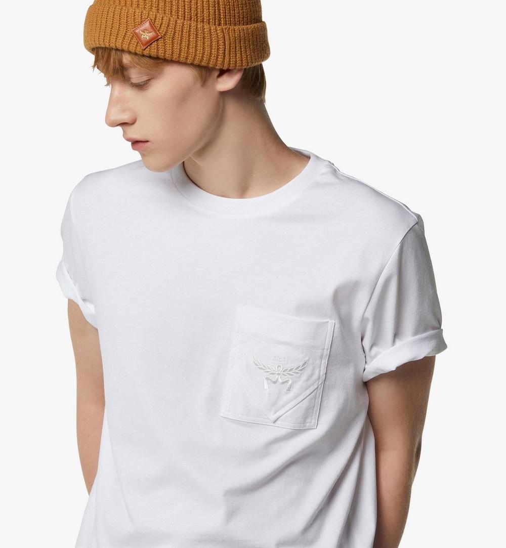 MHTESBC02WT00L-Essential Logo Pocket T-Shirt in Organic Cotton|White