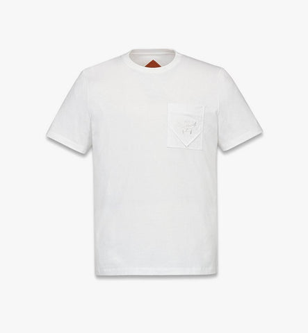 MHTESBC02WT00L-Essential Logo Pocket T-Shirt in Organic Cotton|White