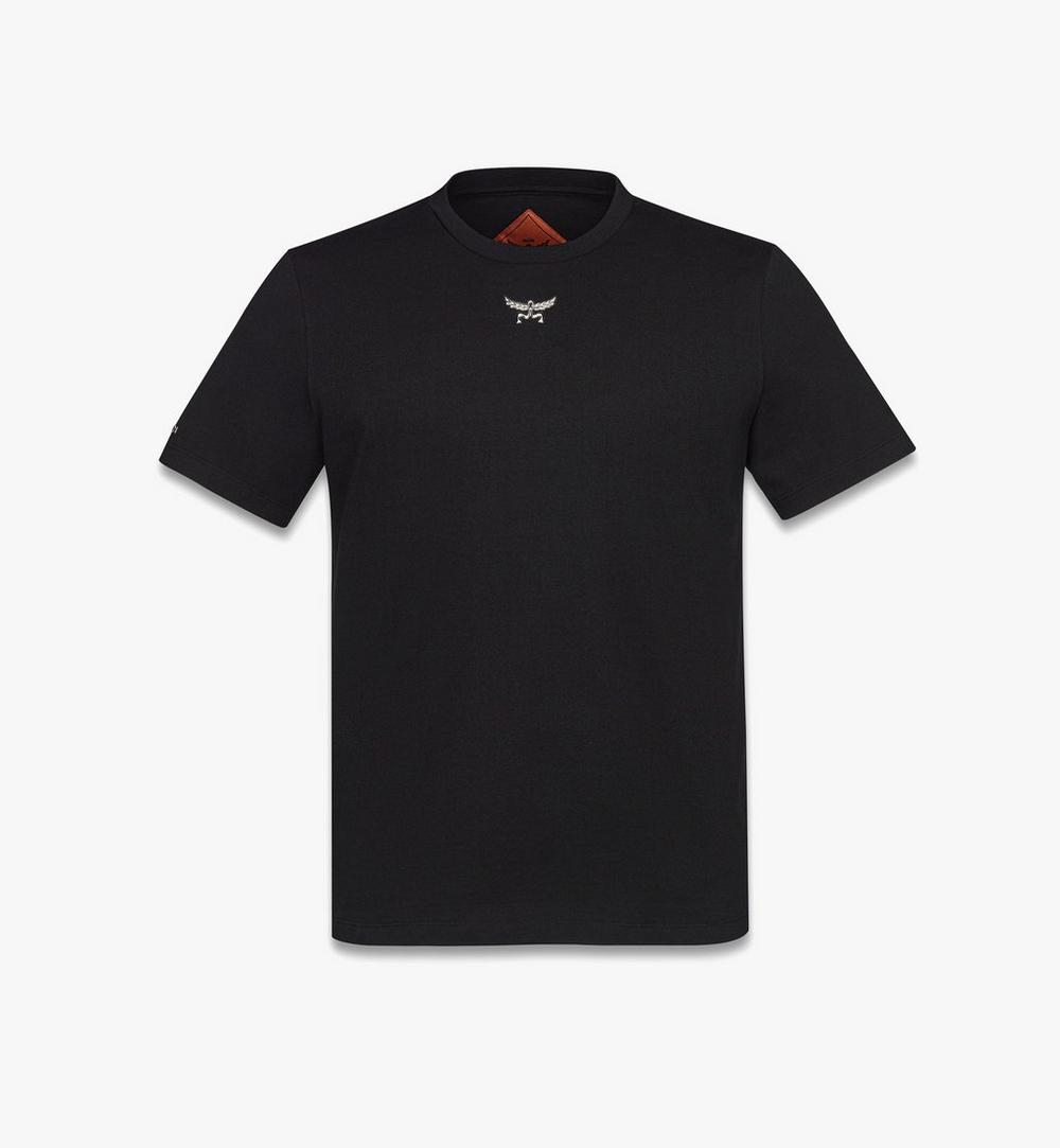 MHTESBC01BK00L-Essential Logo Print T-Shirt in Organic Cotton|Black