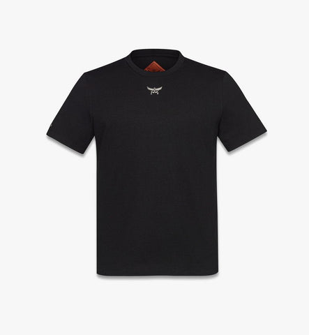 MHTESBC01BK00L-Essential Logo Print T-Shirt in Organic Cotton|Black