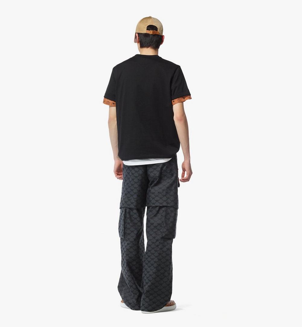 MHTESBC01BK00L-Essential Logo Print T-Shirt in Organic Cotton|Black