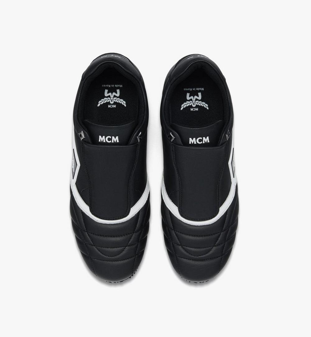 MEXGSAP02BK041-Federlite Lo Slip-On Sneakers in Quilted Leather|