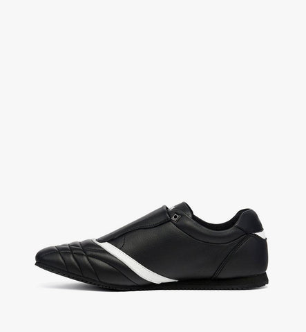 MESGSAP02BK037-Federlite Lo Slip-On Sneakers in Quilted Leather|