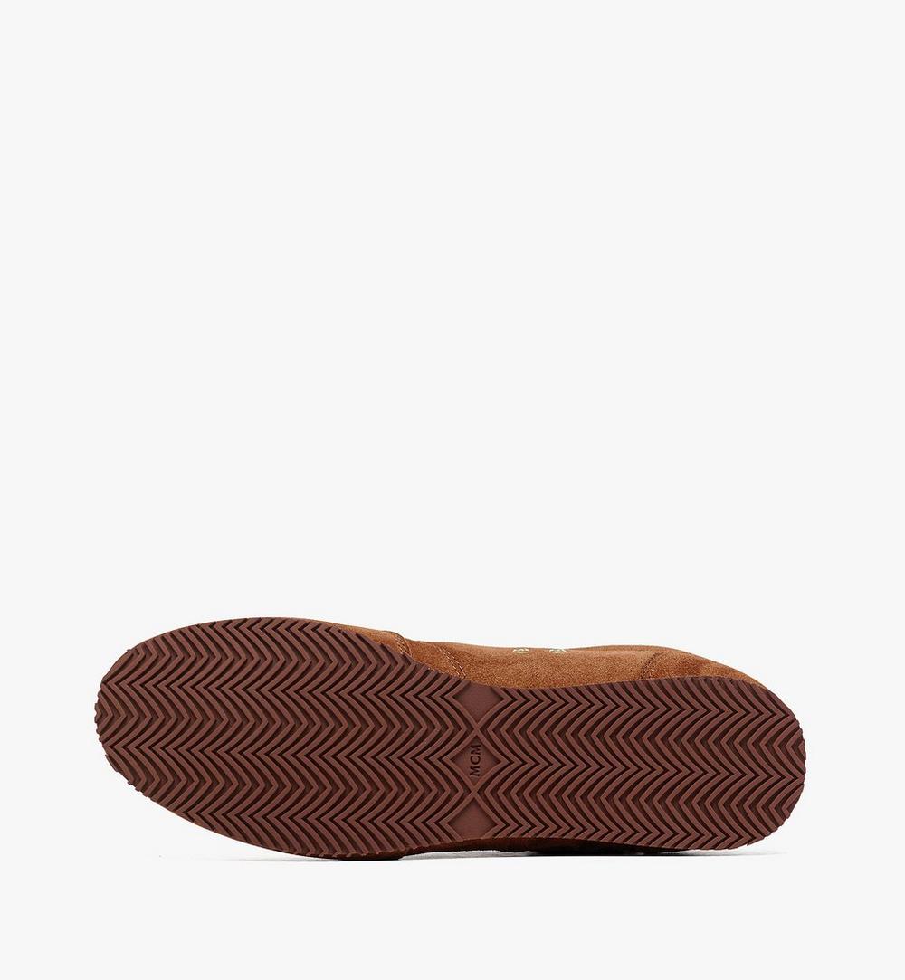 MESFAAP01C9039-Federlite Sneakers in Laurel Suede Leather|Mocha Bisque Suede