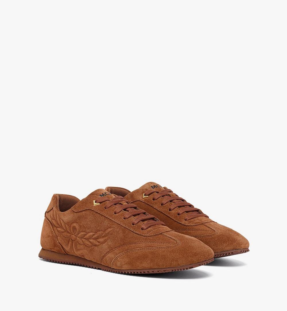 MESFAAP01C9036-Federlite Sneakers in Laurel Suede Leather|Mocha Bisque Suede