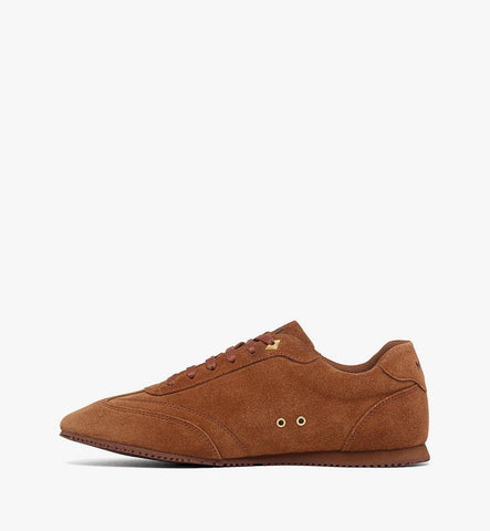 MESFAAP01C9037-Federlite Sneakers in Laurel Suede Leather|Mocha Bisque Suede