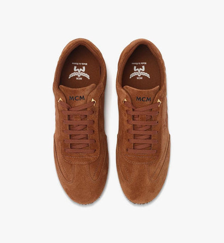 MESFAAP01C9040-Federlite Sneakers in Laurel Suede Leather|Mocha Bisque Suede
