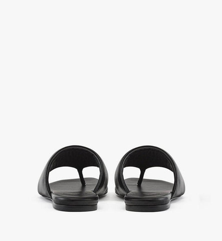 MESFSMM05BK037-Flat Sandals in Lambskin|Black