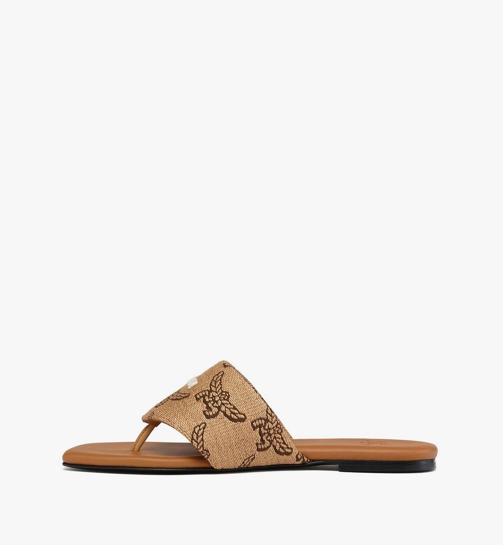 MESFSMM04IN036-Flat Sandals in Lauretos Raffia Jacquard|Natural