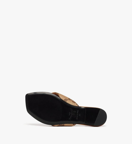 MESFSMM04IN038-Flat Sandals in Lauretos Raffia Jacquard|Natural