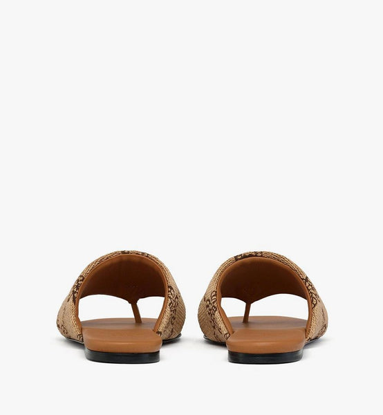 Flat Sandals in Lauretos Raffia Jacquard image 3