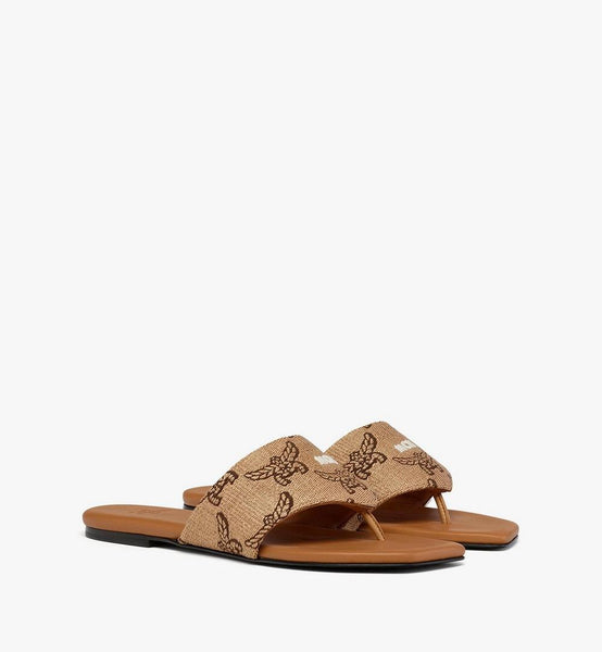 Flat Sandals in Lauretos Raffia Jacquard image 1