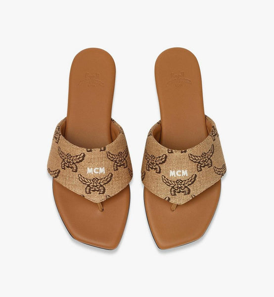 Flat Sandals in Lauretos Raffia Jacquard image 5