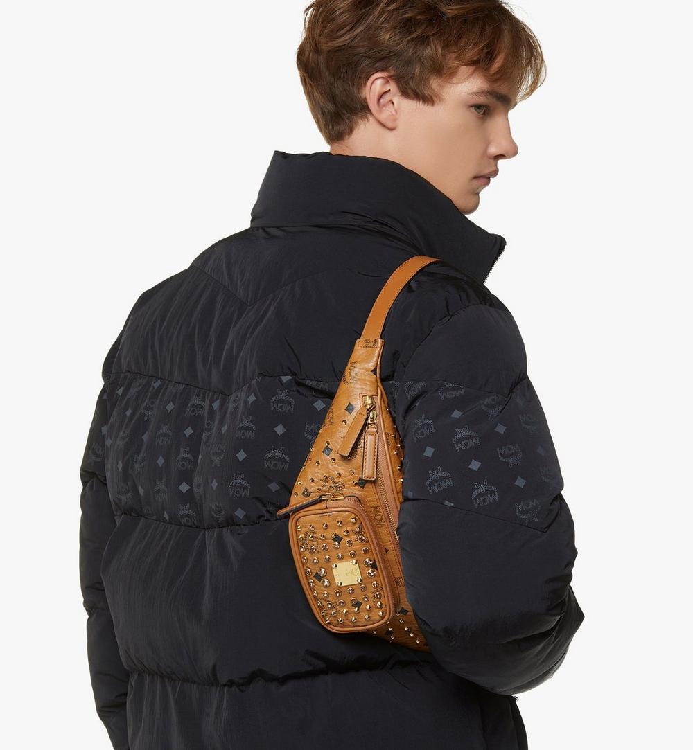 MMZGAFI03CO001-Fursten Belt Bag in Gold Crystal Visetos|Cognac