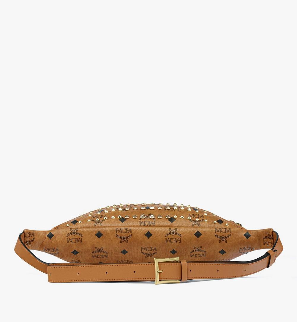 MMZGAFI03CO001-Fursten Belt Bag in Gold Crystal Visetos|Cognac