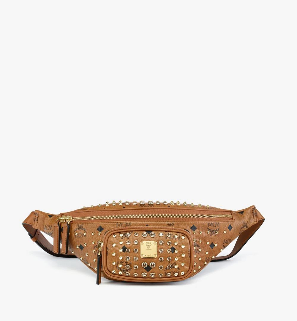 MMZGAFI03CO001-Fursten Belt Bag in Gold Crystal Visetos|Cognac
