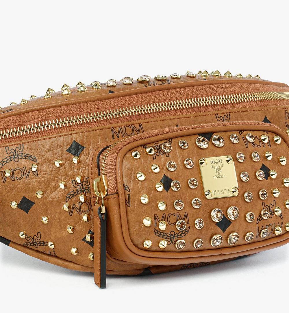 MMZGAFI03CO001-Fursten Belt Bag in Gold Crystal Visetos|Cognac