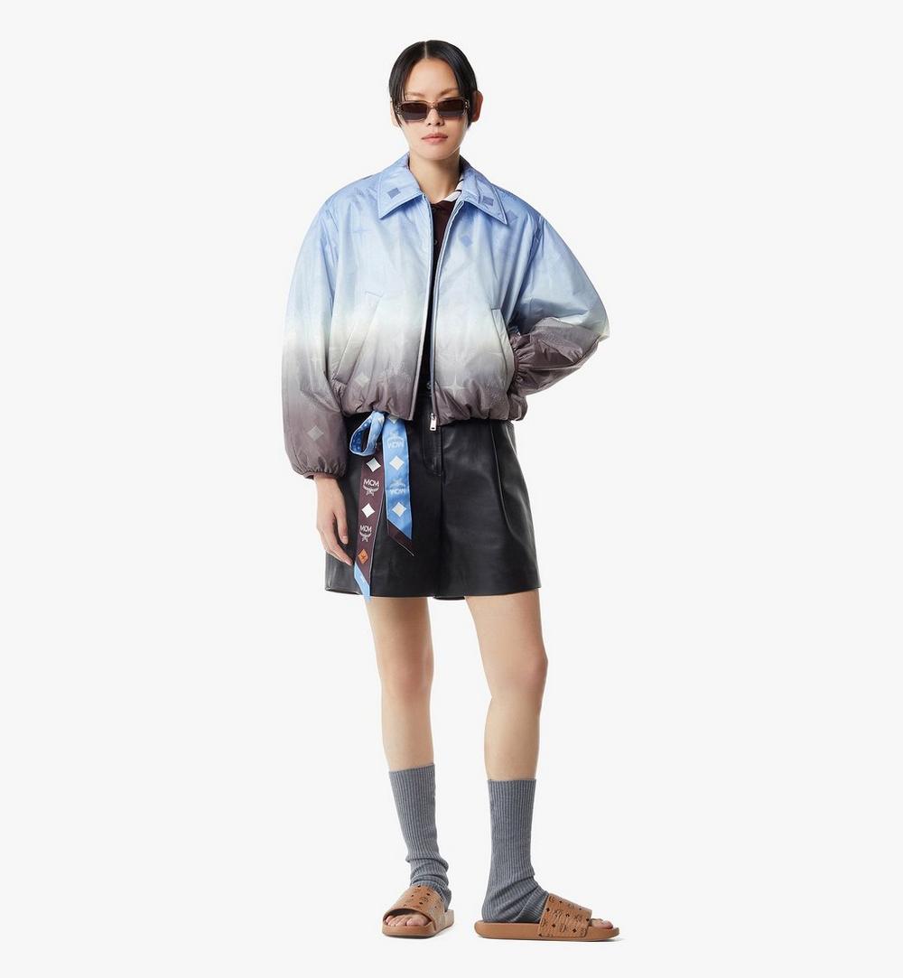 MFJGSMM04L800S-Gradation Monogram Ripstop Nylon Jacket|Della Robbia Blue