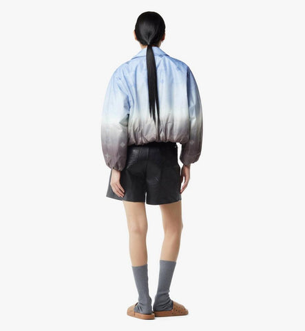 MFJGSMM04L800L-Gradation Monogram Ripstop Nylon Jacket|Della Robbia Blue
