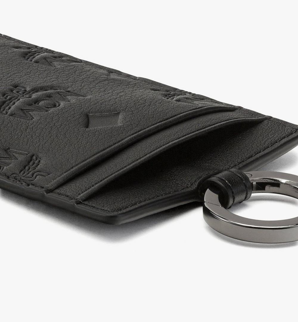 MXZGATA02BK001-Lanyard ID Card Holder in Embossed Monogram Leather|Black
